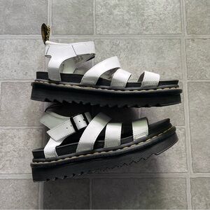 Dr. Martens White Sandals